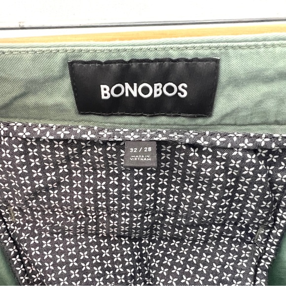 Bonobos Lightweight Chinos in tailored slim fit Light Green size 32x 28 - Picture 3 of 6